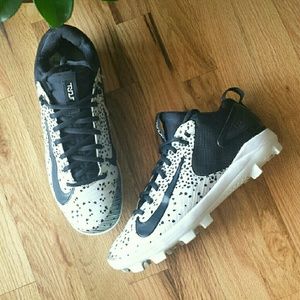 Nike black white Force Trout 3 Pro Cleats size 8